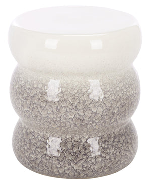 Emi, Elegant Ceramic Garden Stool 15.5" Height — Versatile Side Table, Extra Seating, Plant Stand, Weather-Resistant Finish