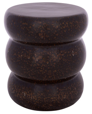 Emi, Elegant Ceramic Garden Stool 15.5" Height — Versatile Side Table, Extra Seating, Plant Stand, Weather-Resistant Finish