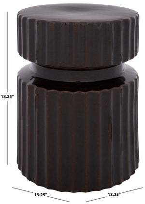 Rivy, 18.25-Inches Ceramic Garden Stool — Glazed Durable Accent Seat & Side Table For Patio Decor