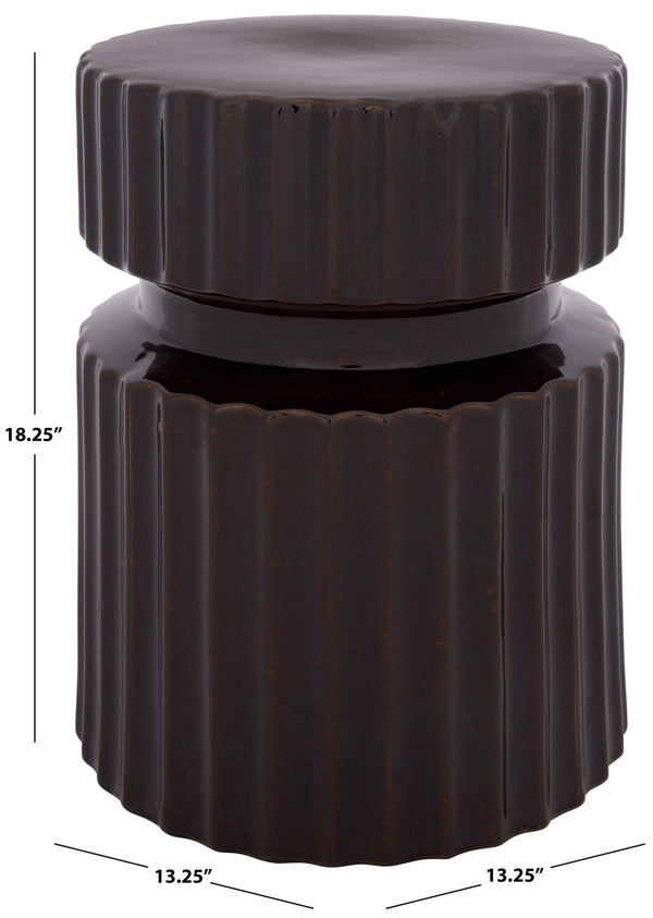 Rivy, 18.25-Inches Ceramic Garden Stool — Glazed Durable Accent Seat & Side Table For Patio Decor