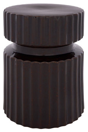 Rivy, 18.25-Inches Ceramic Garden Stool — Glazed Durable Accent Seat & Side Table For Patio Decor