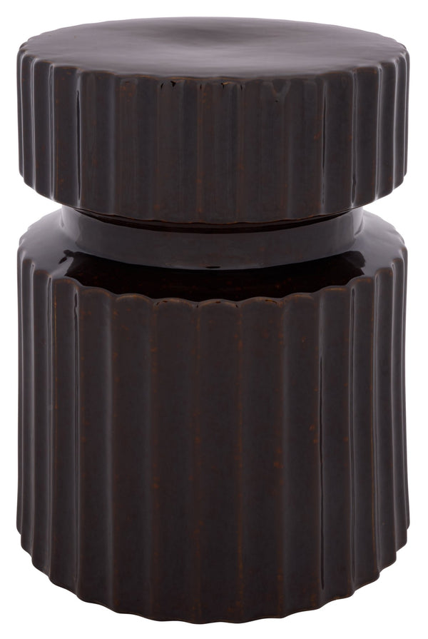 Rivy, 18.25-Inches Ceramic Garden Stool — Glazed Durable Accent Seat & Side Table For Patio Decor