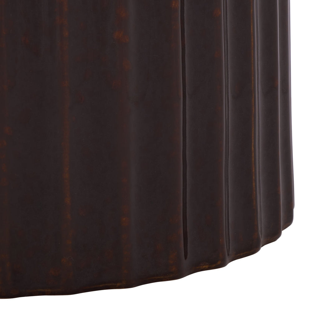 Rivy, 18.25-Inches Ceramic Garden Stool — Glazed Durable Accent Seat & Side Table For Patio Decor