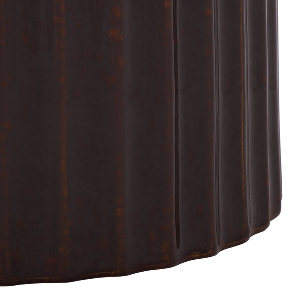 Rivy, 18.25-Inches Ceramic Garden Stool — Glazed Durable Accent Seat & Side Table For Patio Decor
