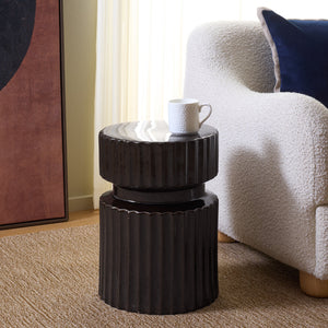Rivy, 18.25-Inches Ceramic Garden Stool — Glazed Durable Accent Seat & Side Table For Patio Decor