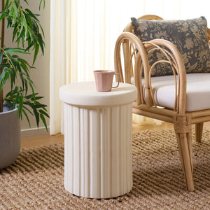 Jhene, 18-Inches Ceramic Garden Stool — Versatile Side Table, Plant Stand & Extra Seating For Indoors Outdoors