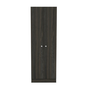 English Elm Multistorage Slim Pantry Cabinet with Five Adjustable Shelves and Double Doors for Organized Kitchens Multicolor 77.6 L x 17.3 W x 5.1 H B07092039