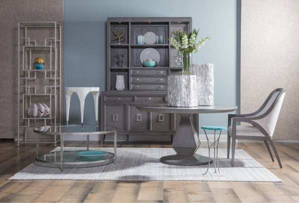 Lexington Artistica Home Appellation Buffet - Elegant White Oak Design With Brushed Nickel Accents & Ample Storage Solutions Gray Wood 2200-852