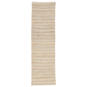Jaipur Living Jaipur Living Cornwall Handwoven Jute Cotton Coastal Stripe Rug for Room 2'6" x 9' RUG116647
