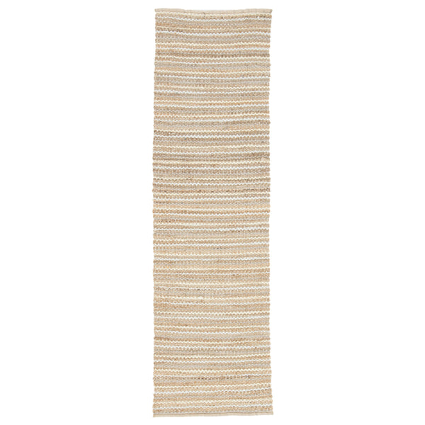 Jaipur Living Jaipur Living Cornwall Handwoven Jute Cotton Coastal Stripe Rug for Room 2'6" x 9' RUG116647