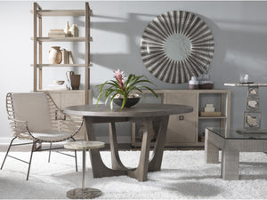 Lexington Artistica Home Brio Round Dining Table - Elegant Mahogany Design With Textured Finishes For Modern Dining Spaces Grigio Wood 2058-870-41