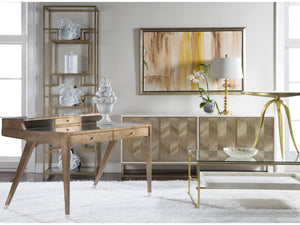 Lexington Artistica Home Credo Desk - Exquisite Mahogany & Beech Design With Unique Capiz Shell Accents For Stylish Spaces Creamy White Wood 2055-933