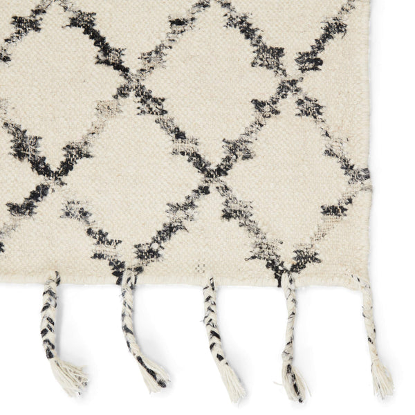 Jaipur Living Jaipur Living Riot Wool Sari Silk Flatweave Rug Moroccan Trellis Boho Fringe Accent 7'10"X9'10" RUG138441