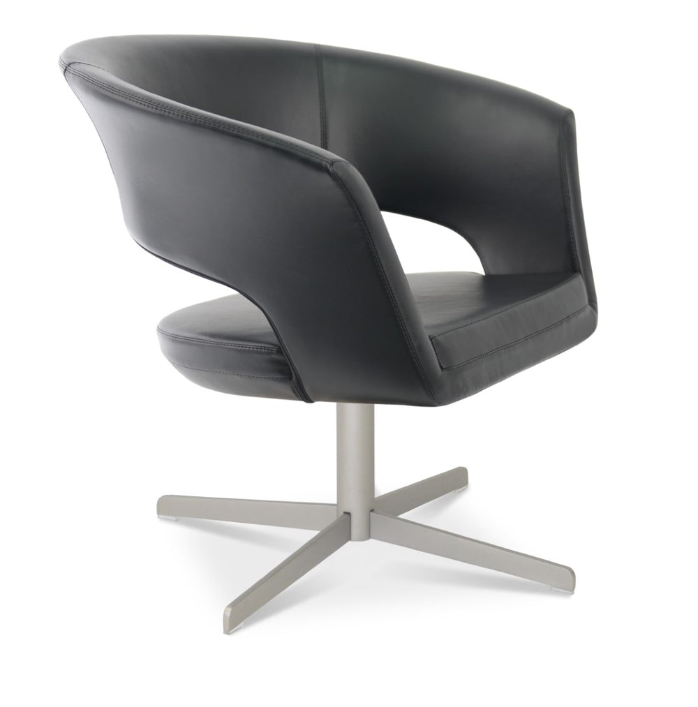 Soho Concept Nevada 4 Star Base Chairs - Ppm Leatherette, 2-year Guarantee, Stylish & Durable Seating Options Black  Soho-concept-dining-chair-12749