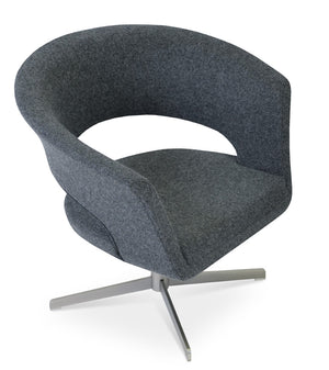 Soho Concept Nevada 4-star Base Chairs - Stylish Boucle, Velvet & Nubuck Fabrics - 10-year Guarantee, Dark Grey Dark Grey  Soho-concept-dining-chair-12748