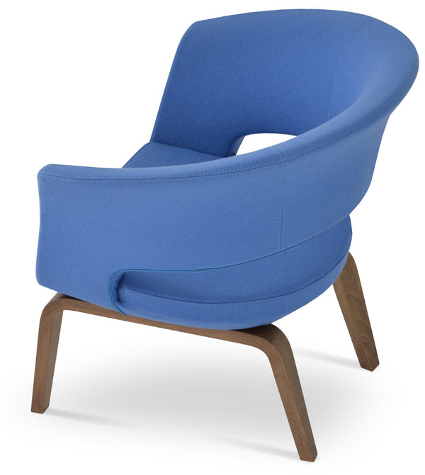 Soho Concept Seminyak Plywood Armchair - Elegant Upholstery Options, Walnut Finish, 10-year Guarantee, Made In Turkiye Walnut  Soho-concept-dining-chair-12750