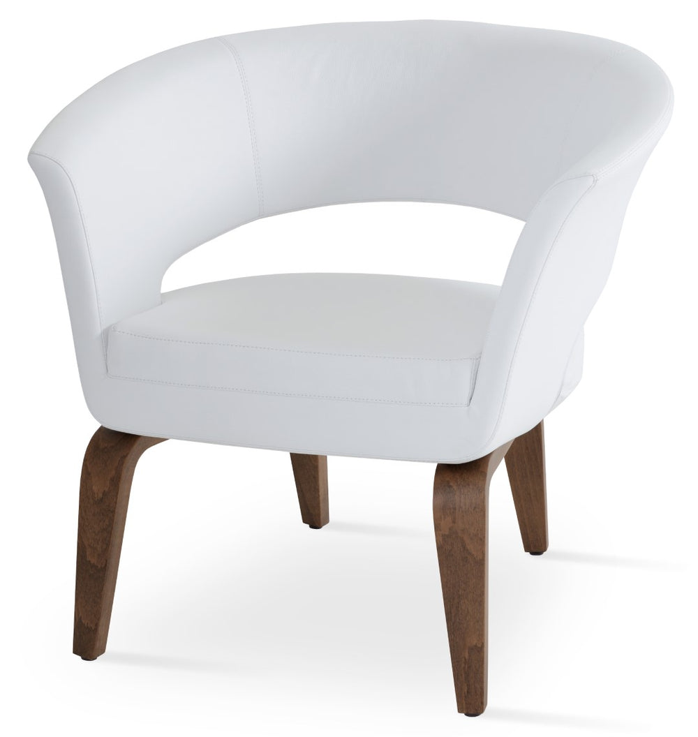 Soho Concept Seminyak Plywood Armchair With Leatherette Upholstery, 2-year Guarantee, Stylish Comfort & Durability White  Soho-concept-dining-chair-12752