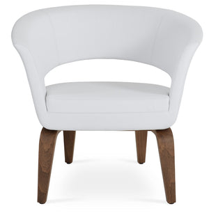 Soho Concept Seminyak Plywood Armchair With Leatherette Upholstery, 2-year Guarantee, Stylish Comfort & Durability White  Soho-concept-dining-chair-12752