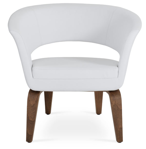 Soho Concept Seminyak Plywood Armchair With Leatherette Upholstery, 2-year Guarantee, Stylish Comfort & Durability White  Soho-concept-dining-chair-12752