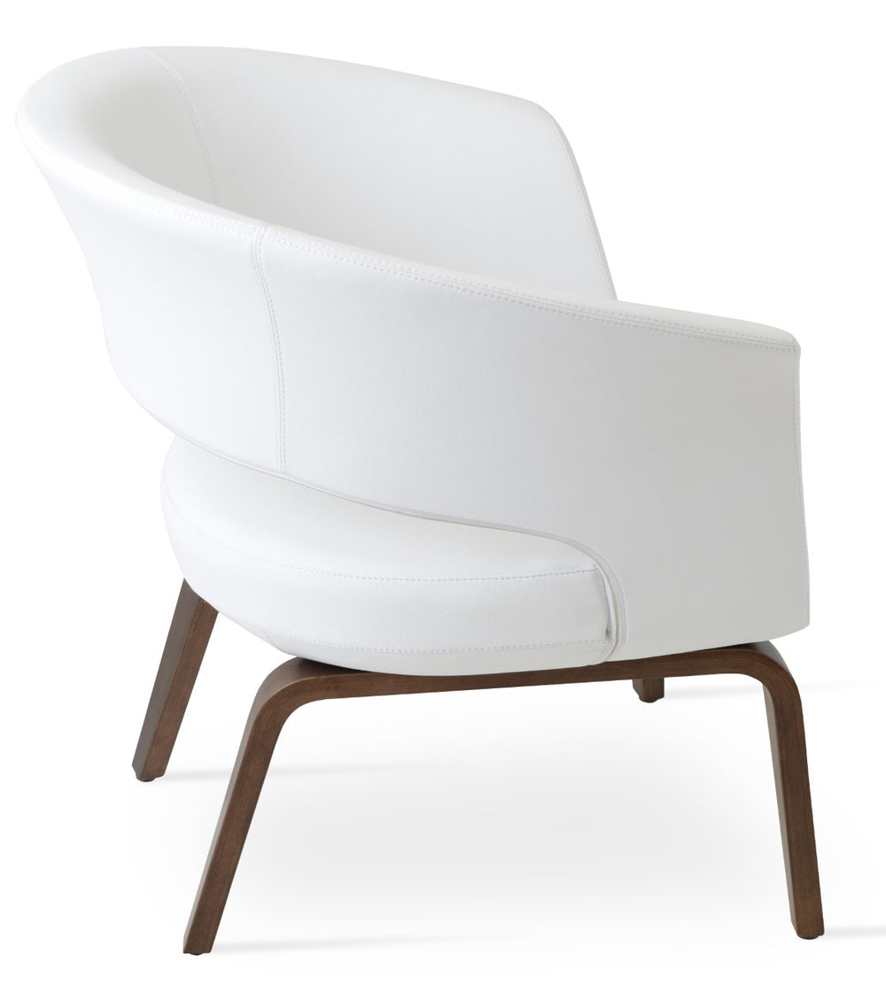 Soho Concept Academy Dining Armchair - Elegant Steel Frame With Walnut Veneer Seat & Back - Set Of 4 Chairs White,Walnut  Soho-concept-dining-chair-12755