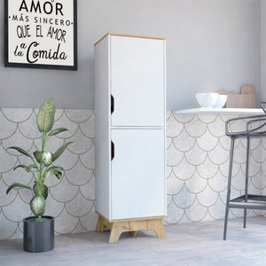 English Elm Pamplona tall microwave cabinet with countertop storage, double-door upper and lower cabinets for kitchens Multicolor 30.3 L x 21.3 W x 9.1 H B07092108