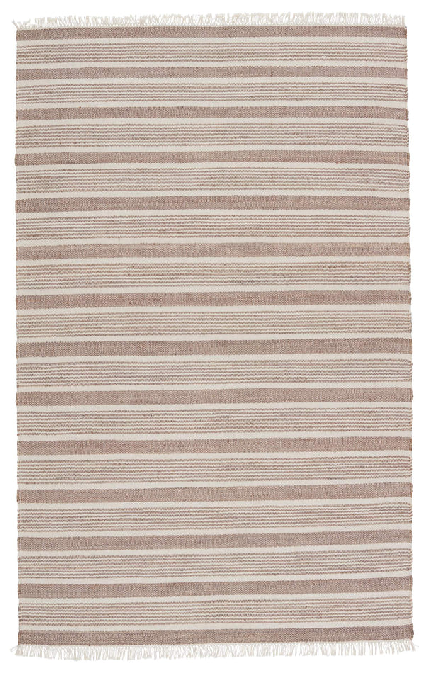 Jaipur Living Vibe by Jaipur Living Kahlo Handwoven Jute Cotton Flatweave Striped Neutral Area Rug Taupe 10'X14' RUG150873