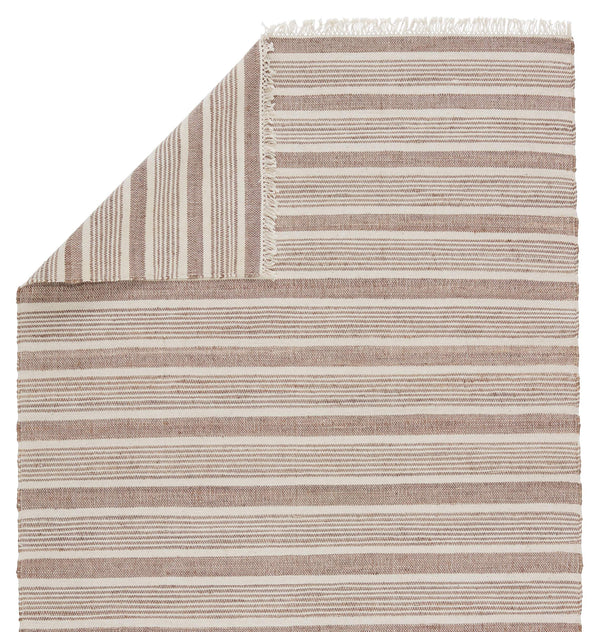 Jaipur Living Vibe by Jaipur Living Kahlo Handwoven Jute Cotton Flatweave Striped Neutral Area Rug Taupe 10'X14' RUG150873