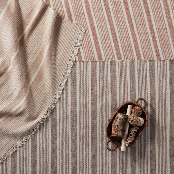 Jaipur Living Vibe by Jaipur Living Kahlo Handwoven Jute Cotton Flatweave Striped Neutral Area Rug Taupe 10'X14' RUG150873