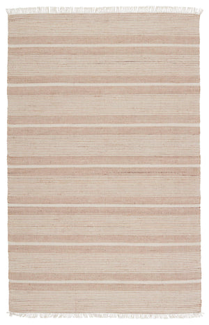 Jaipur Living Vibe by Jaipur Living Kahlo Handwoven Jute Cotton Flatweave Striped Neutral Area Rug Beige 10'X14' RUG150877