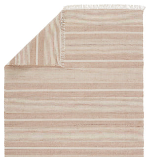 Jaipur Living Vibe by Jaipur Living Kahlo Handwoven Jute Cotton Flatweave Striped Neutral Area Rug Beige 10'X14' RUG150877