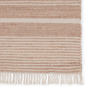 Jaipur Living Vibe by Jaipur Living Kahlo Handwoven Jute Cotton Flatweave Striped Neutral Area Rug Beige 10'X14' RUG150877