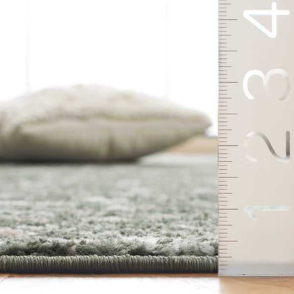 Safavieh Adirondack 104 Power Loomed Transitional Rug Dark Green / Ivory 5'-1" x 7'-6"