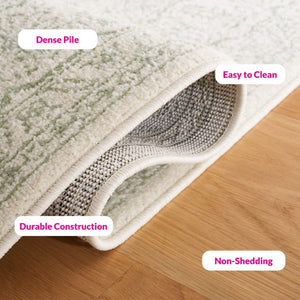 Safavieh Adirondack Sage Ivory Solid Area Rug Polypropylene Jute Blend for Large Living Rooms 11'-0" x 15'-0" ADR108W-1115