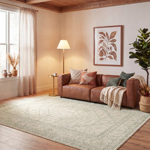 Safavieh Adirondack Sage Ivory Solid Area Rug Polypropylene Jute Blend for Large Living Rooms 11'-0" x 15'-0" ADR108W-1115