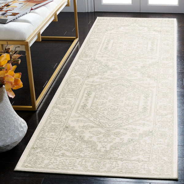 Safavieh Adirondack Sage And Ivory Low-Profile Area Rug — Power-Loomed Turkey Blend For Durable Texture 6'-0" x 8'-0" ADR108W-68