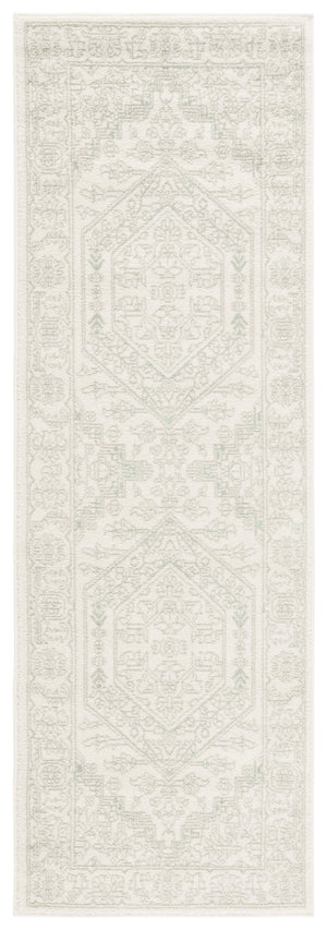 Safavieh Adirondack Sage And Ivory Runner Rug — Low-Profile 3/8" Pile, Durable Jute Backing For Halls 2'-6" x 6'-0" ADR108W-26