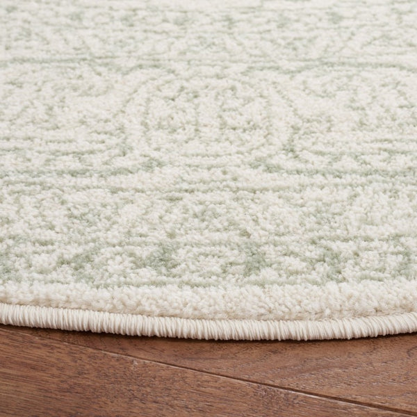 Safavieh Adirondack Sage Ivory Solid Area Rug Polypropylene Jute Blend for Large Living Rooms 4'-0" x 4'-0" ADR108W-4R