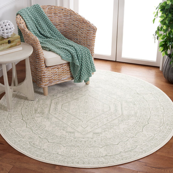 Safavieh Adirondack Sage And Ivory Power-Loomed Area Rug — Low-Profile, Durable Turkish Weave For Living Rooms 10'-0" x 14'-0" ADR108W-10