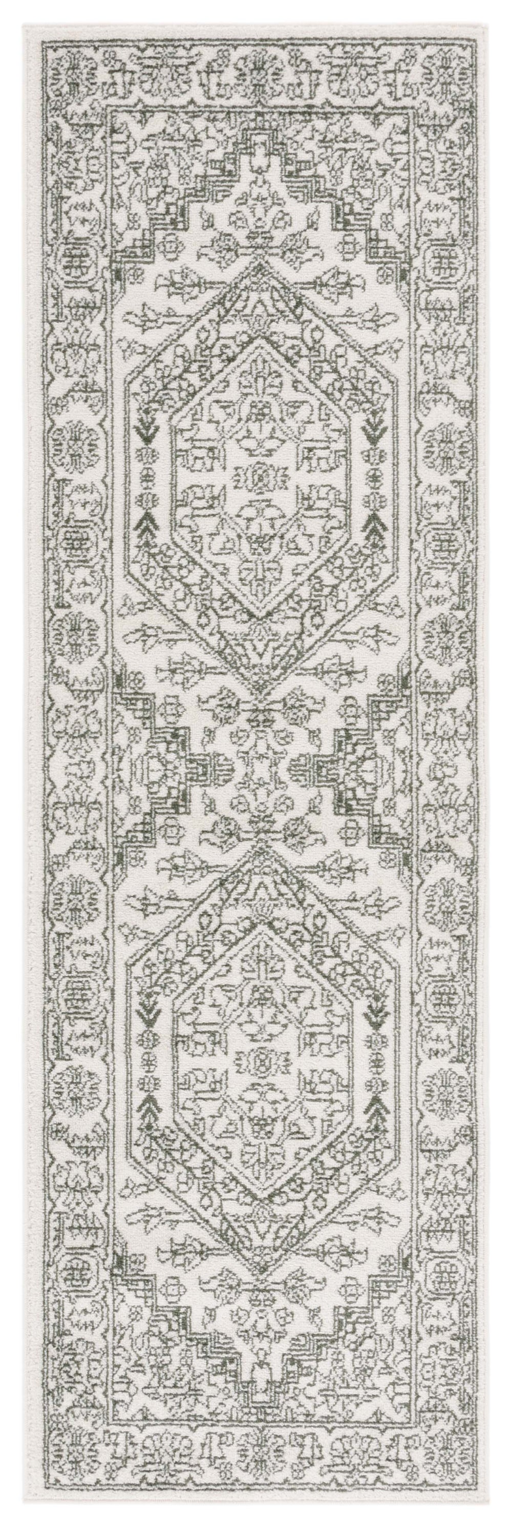 Safavieh Adirondack 108 Power Loomed Transitional Rug Ivory / Dark Green 9' x 12'