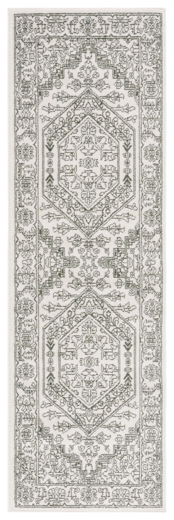 Safavieh Adirondack 108 Power Loomed Transitional Rug Ivory / Dark Green 9' x 12'