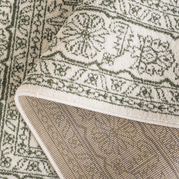 Safavieh Adirondack 108 Power Loomed Transitional Rug Ivory / Dark Green 5'-1" x 7'-6"