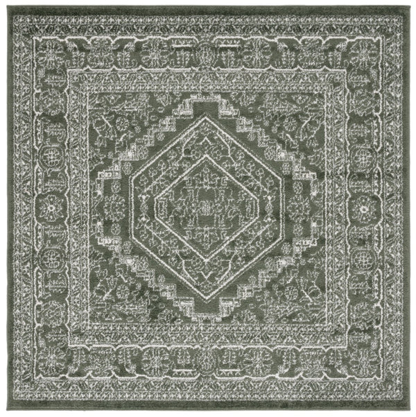 Safavieh Adirondack 108 Power Loomed Transitional Rug Dark Green / Ivory 6' x 6' Square
