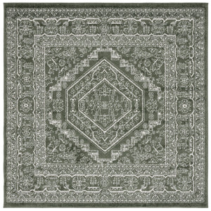 Safavieh Adirondack Dark Green & Ivory Area Rug Runner, Low-Profile Flat Pile, Power-Loomed Durability 2'-6" x 4'-0" ADR108Y-24