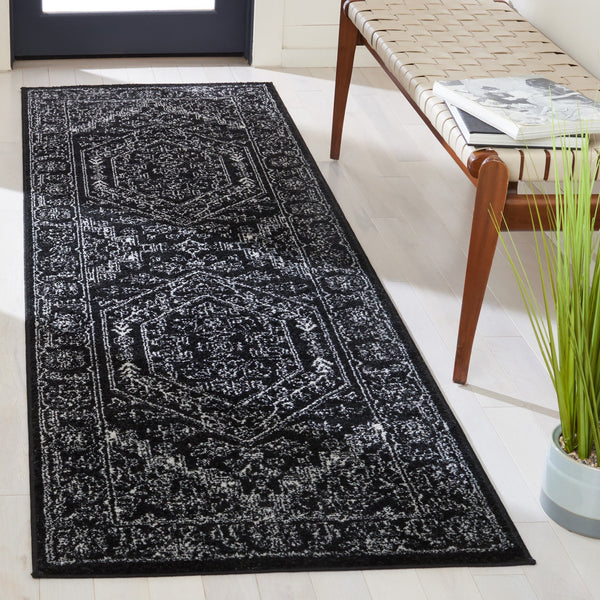 Safavieh Adirondack Black Ivory Area Rug — Low-Profile Power-Loomed Turkish Blend For Durable, Stylish Rooms 6'-0" x 8'-0" ADR108Z-68