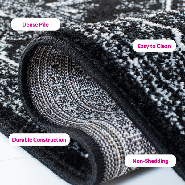 Safavieh Adirondack Traditional Style Sage And Ivory Runner Rug - Timeless Elegance For Your Home Decor Black ,Ivory 55% Polypropylene,40% Jute,5% Polyester Adr108z-210