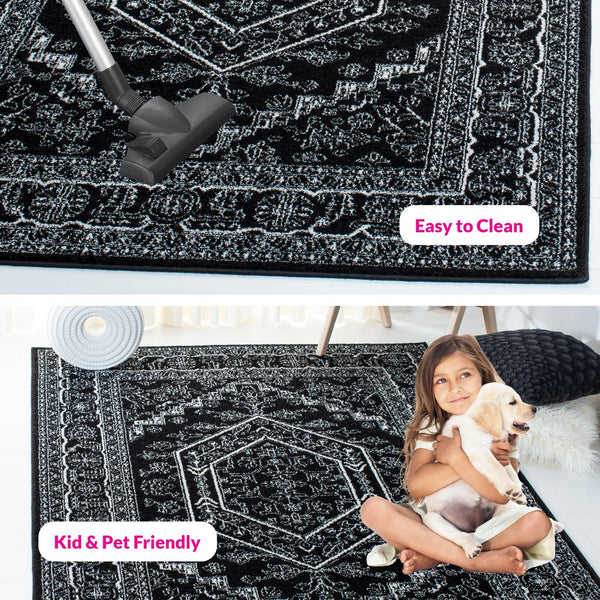 Safavieh Adirondack Traditional Style Sage And Ivory Runner Rug - Timeless Elegance For Your Home Decor Black ,Ivory 55% Polypropylene,40% Jute,5% Polyester Adr108z-210