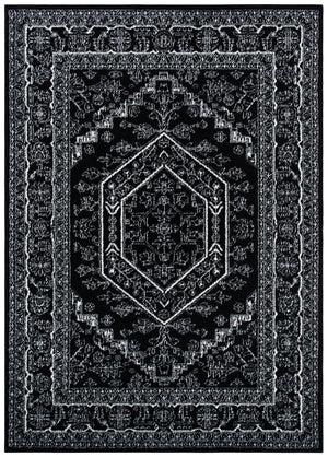 Safavieh Adirondack Black Ivory Area Rug — Low-Profile Power-Loomed Turkish Blend For Durable, Stylish Rooms 6'-0" x 8'-0" ADR108Z-68