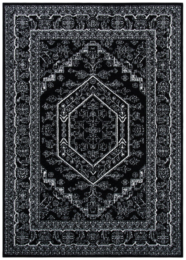 Safavieh Adirondack Black Ivory Area Rug — Low-Profile Power-Loomed Turkish Blend For Durable, Stylish Rooms 6'-0" x 8'-0" ADR108Z-68