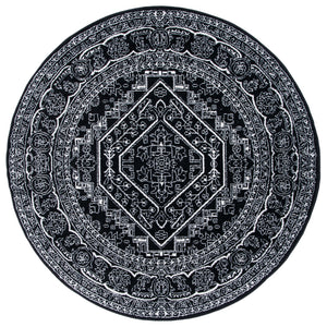 Safavieh Adirondack Black Ivory Area Rug — Low-Profile Power-Loomed Turkish Blend For Durable, Stylish Rooms 6'-0" x 8'-0" ADR108Z-68