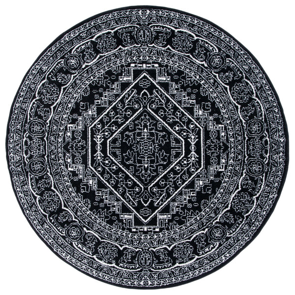 Safavieh Adirondack Black Ivory Area Rug — Low-Profile Power-Loomed Turkish Blend For Durable, Stylish Rooms 6'-0" x 8'-0" ADR108Z-68